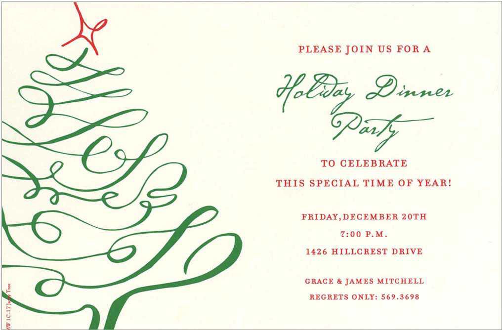 Fancy Christmas Party Invitation Wording