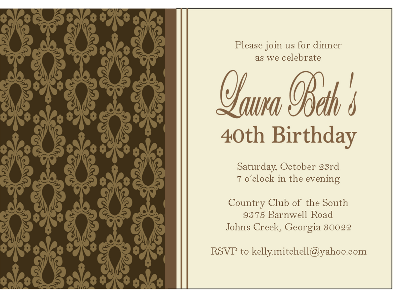 Fancy Dinner Invitation Wording