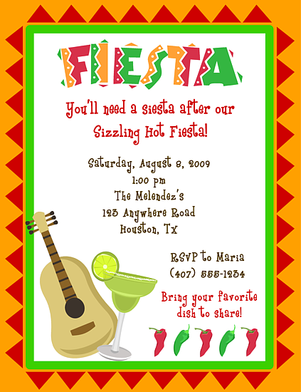 Fiesta Baby Shower Invitation Wording