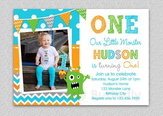 First Birthday Invitations Boy