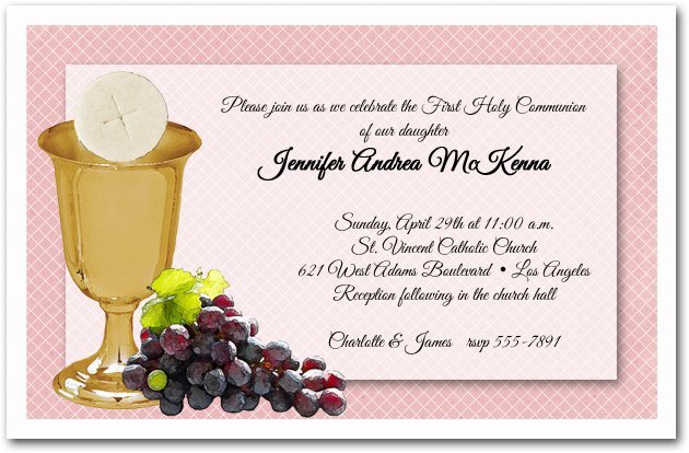 First Communion Invitation Verses