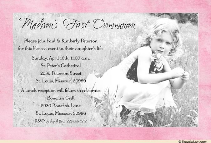 First Holy Communion Invitations Catholic