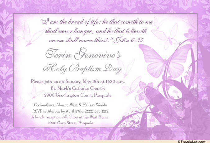 First Holy Communion Party Invitation Wording