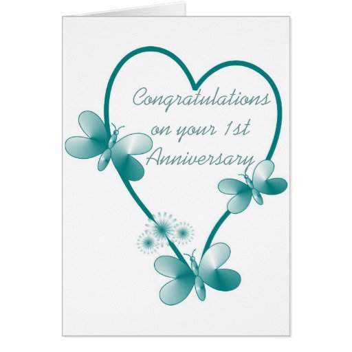 First Wedding Anniversary Invitation Cards Templates 4