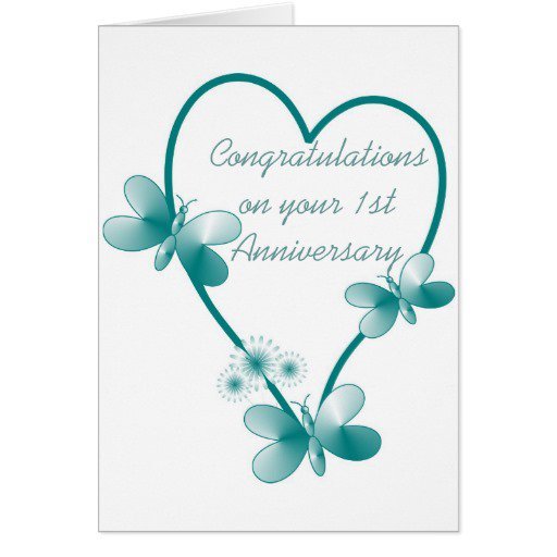 First Wedding Anniversary Invitation Cards Templates