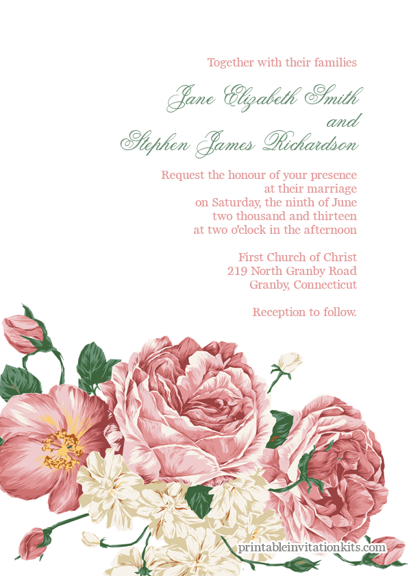 Flower Invitation Templates