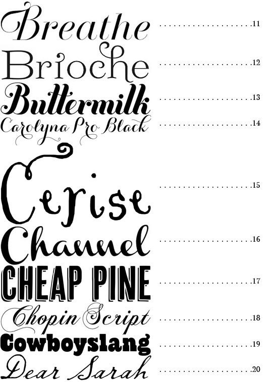 Font Types For Wedding Invitations