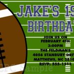Football Birthday Invitations