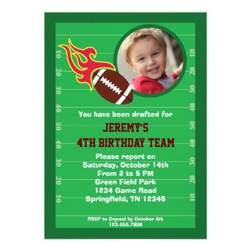 Football Party Invitation Wording