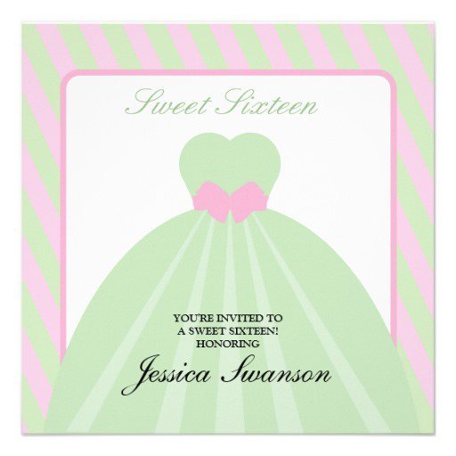 Formal Sweet Sixteen Invitations