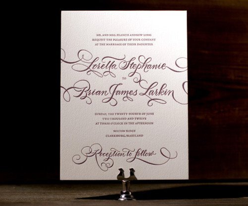 Formal Wedding Invitation Examples