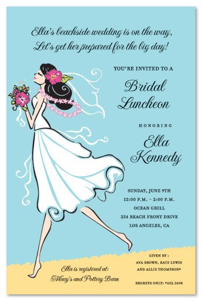 Free Beach Bridal Shower Invitation Templates