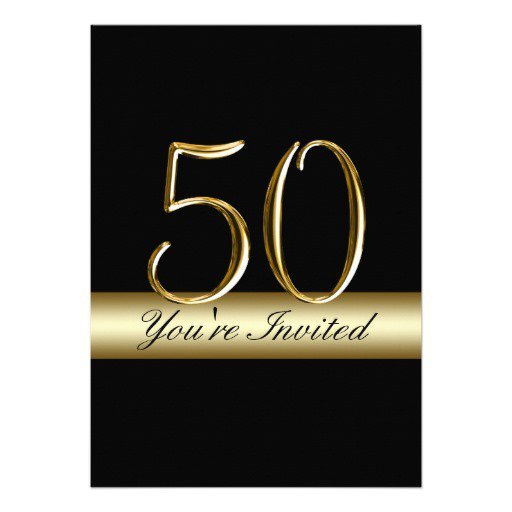 Free Black And White 50th Birthday Invitations