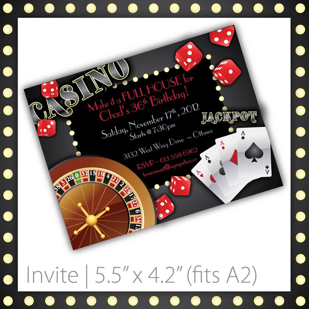 Casino Birthday Invitation Templates
