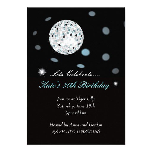 Free Disco Ball Party Invitations