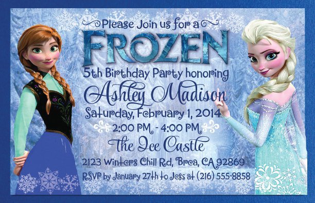 Free Frozen Birthday Invitation Blank Templates