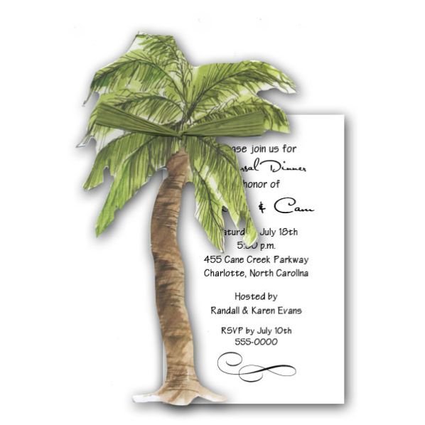 Free Palm Tree Wedding Invitation Templates