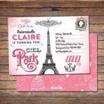 Paris Birthday Invitation Templates