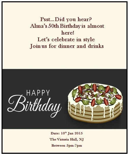 Free Printable 50th Birthday Party Invitations