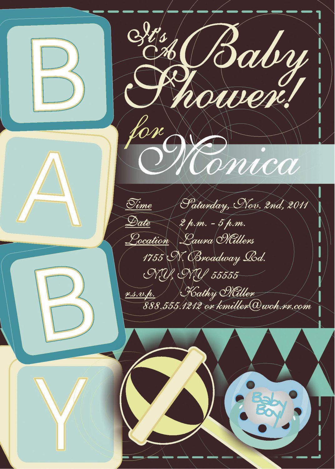 Free Printable Baby Boy Invitations