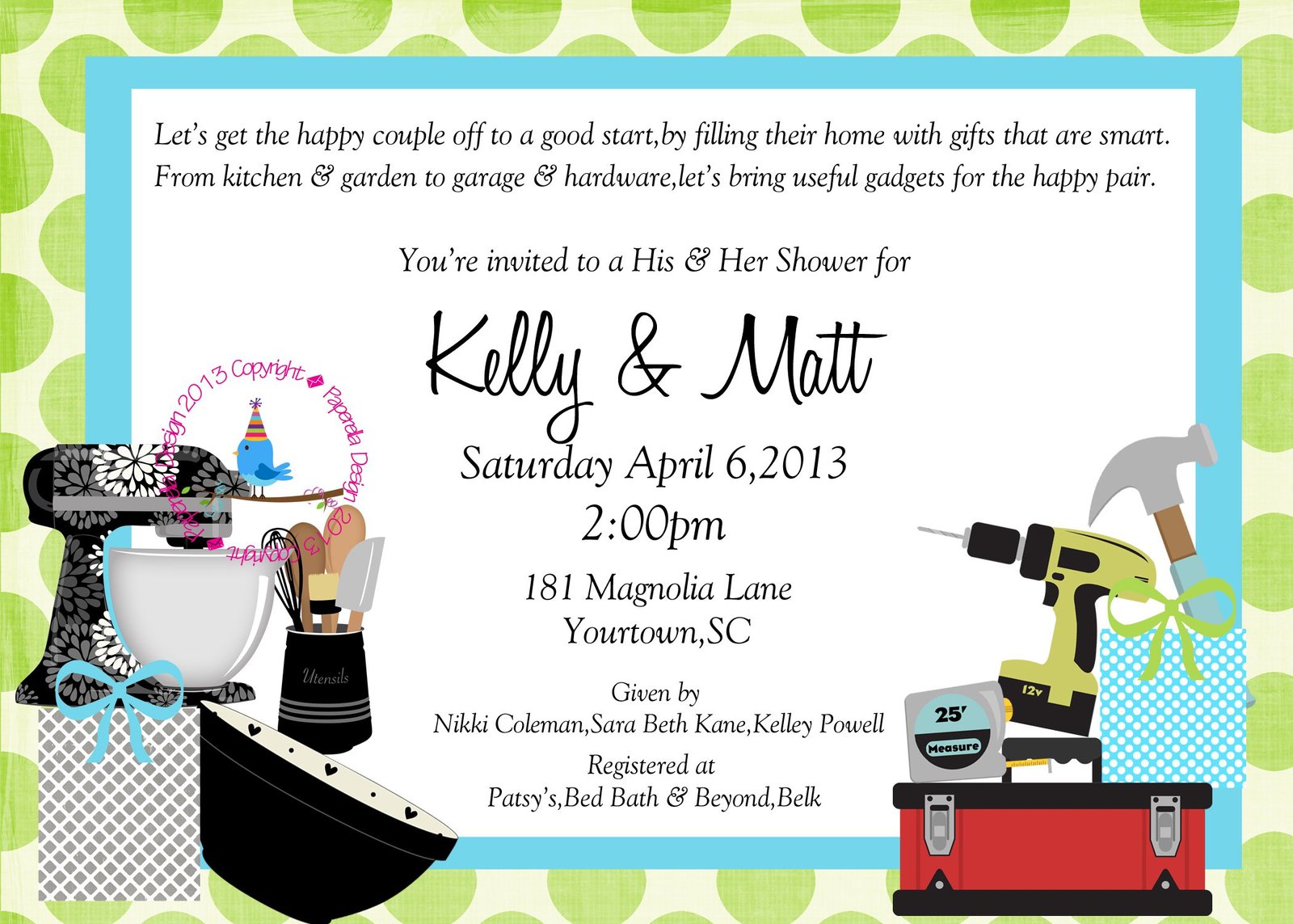 Free Printable Couples Wedding Shower Invitations Templates