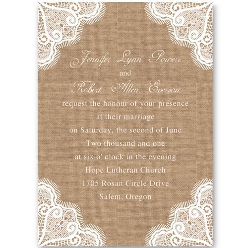 Free Printable Lace Wedding Invitations