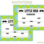 Mustache Baby Shower Invitations Printable