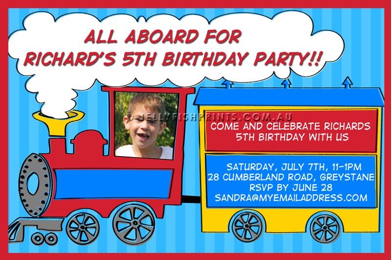 Free Printable Train Party Invitations