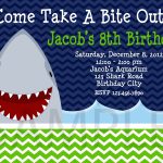 Shark Birthday Invitation Templates
