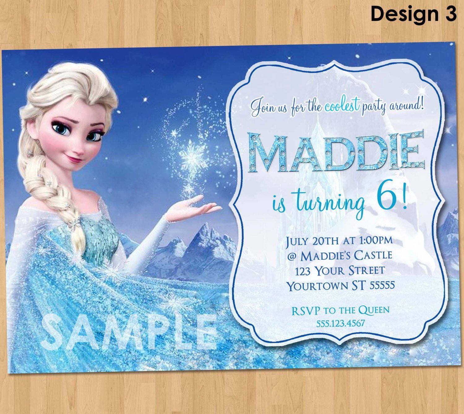 Frozen Birthday Party Downloadable Invitations