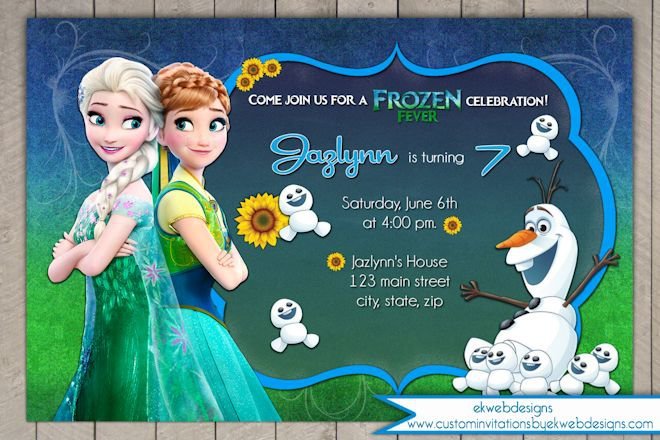 Frozen Fever Personalized Invitations