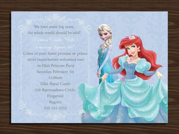 Frozen Invitation Anna And Ariel