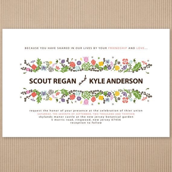 Funky Wedding Invitation Wording Examples