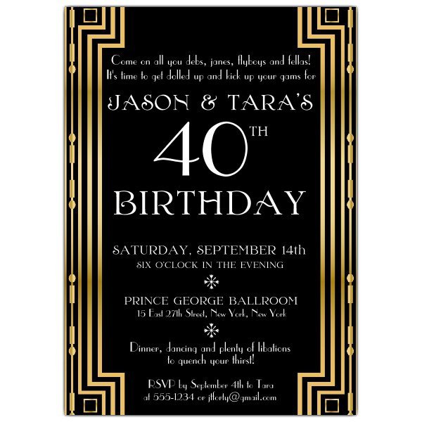 Gatsby Party Invitation Template Free