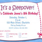 Girl Slumber Party Invitations Blank