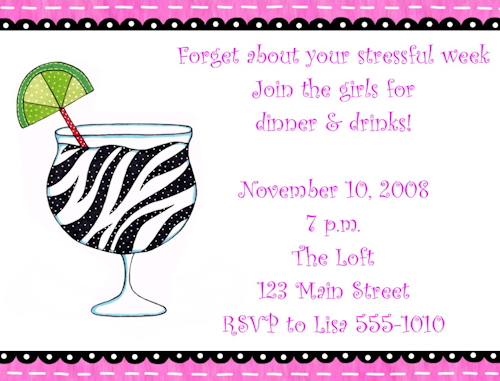 Girls Night Out Invitation Wording