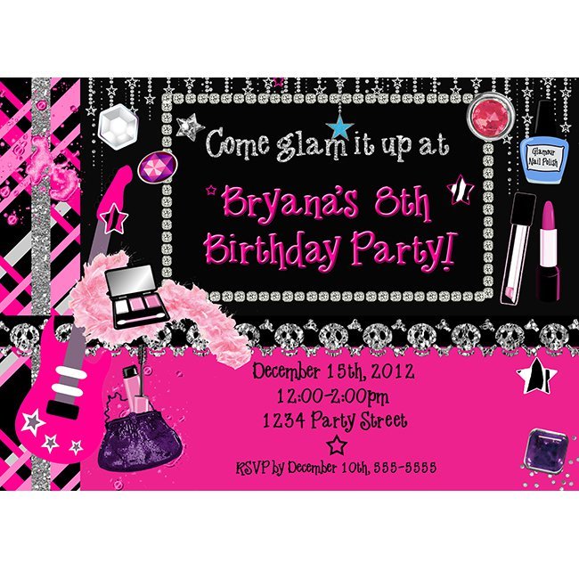 Girls Rock Star Party Invitations