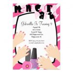 Girls Spa Birthday Party Invitations