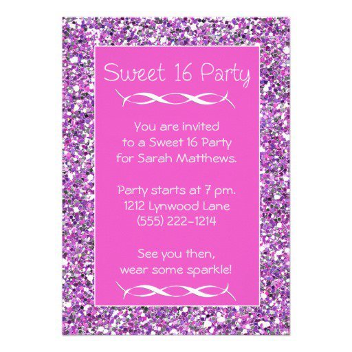 Glitter Sparkle Invitations