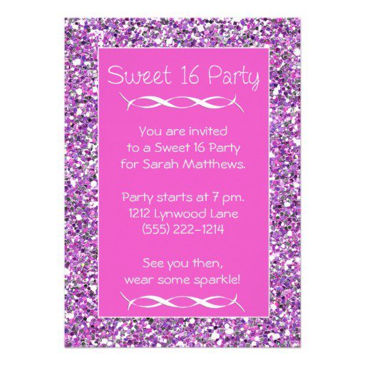 Glitter Sparkle Invitations