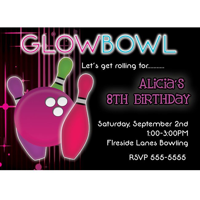 Glow Party Invitations