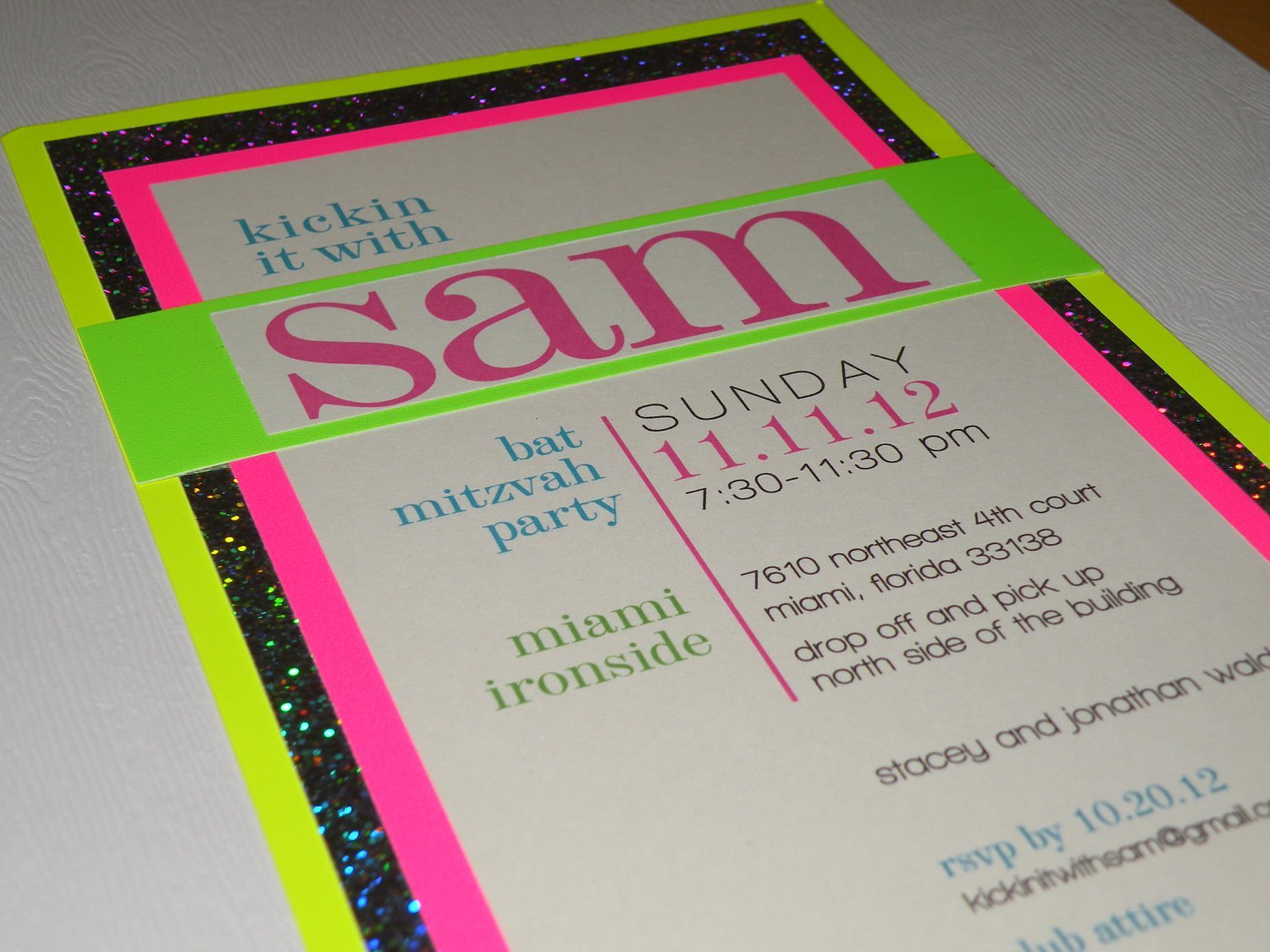 Glow Party Invitations