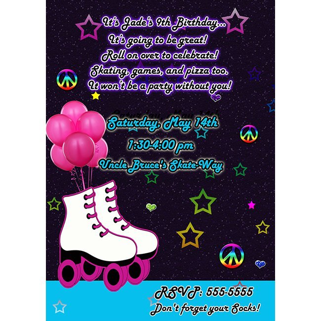 Glow Party Invitations Free