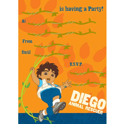 Go Diego Invitations Printable Free