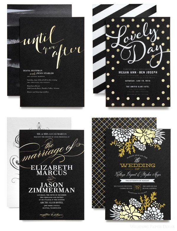 Gold Foil Invitations Diy