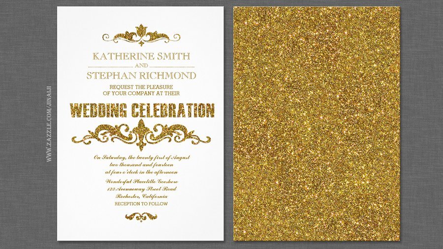 Gold Foil Wedding Invitations - Invitation Design Blog