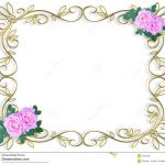 Gold Wedding Invitation Border Templates