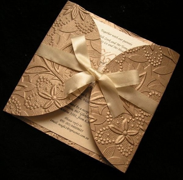 Gold Wedding Invitations