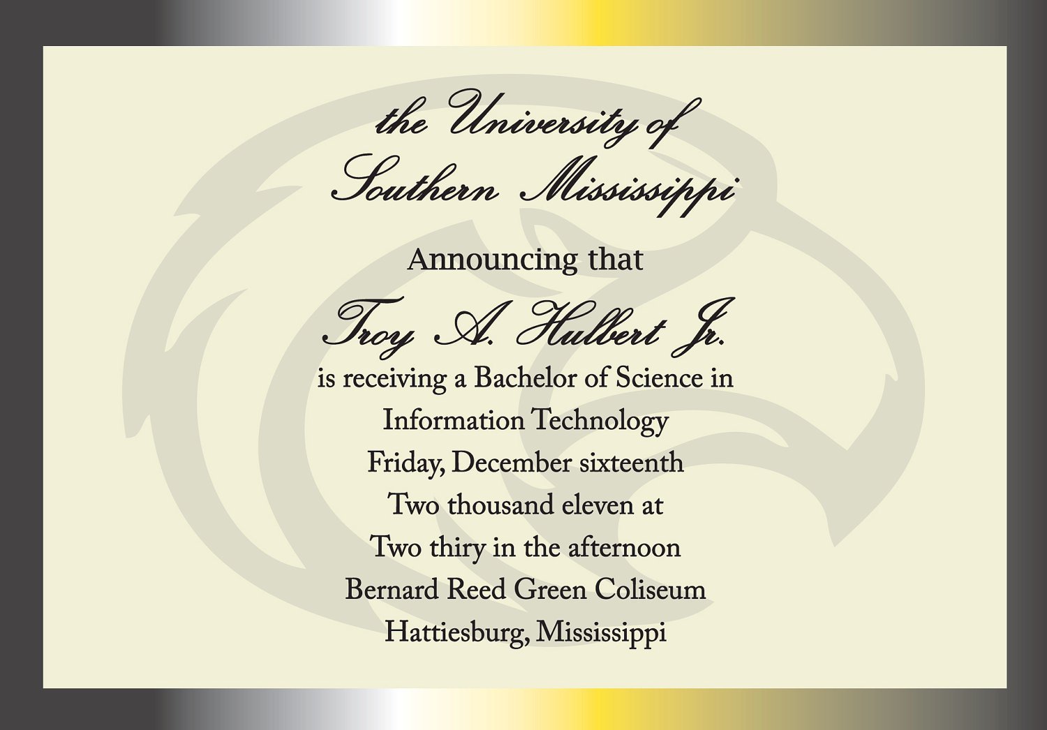 Graduation Announcement Invitation Templates
