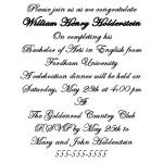 Graduation Party Invitation Wording Examples